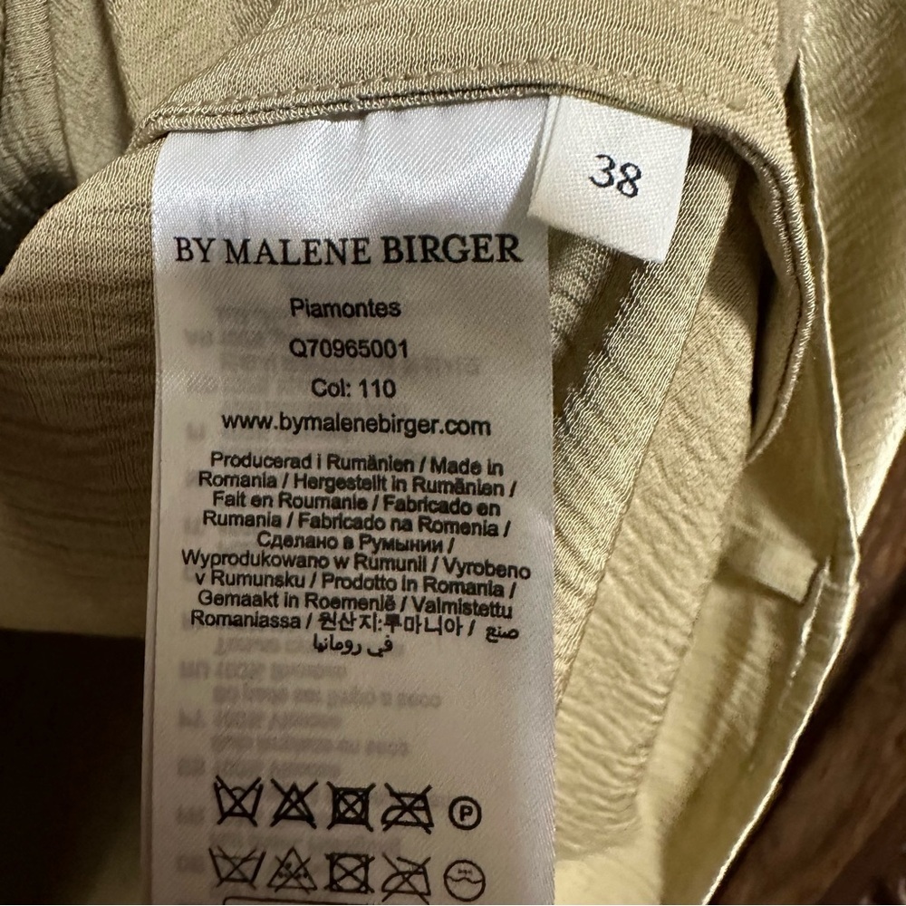 NEW By Malene Birger Piamontes Satin Golden Blouse size 38 or M‎ - Picture 10 of 12